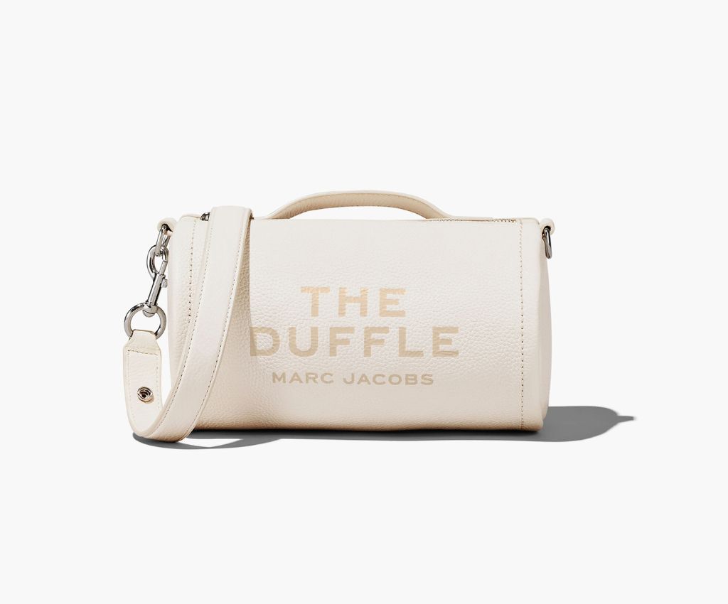 The Leather Duffle Bag (Cotton/Silver)